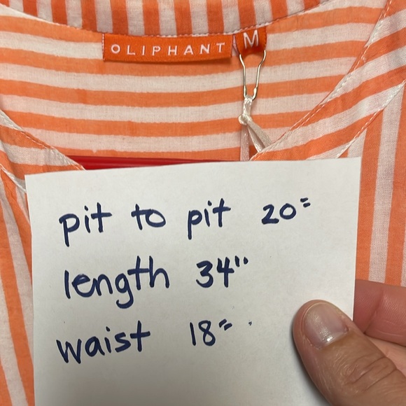 Oliphant Coral and White Ruffled Tiered Sundress - Picture 2 of 7